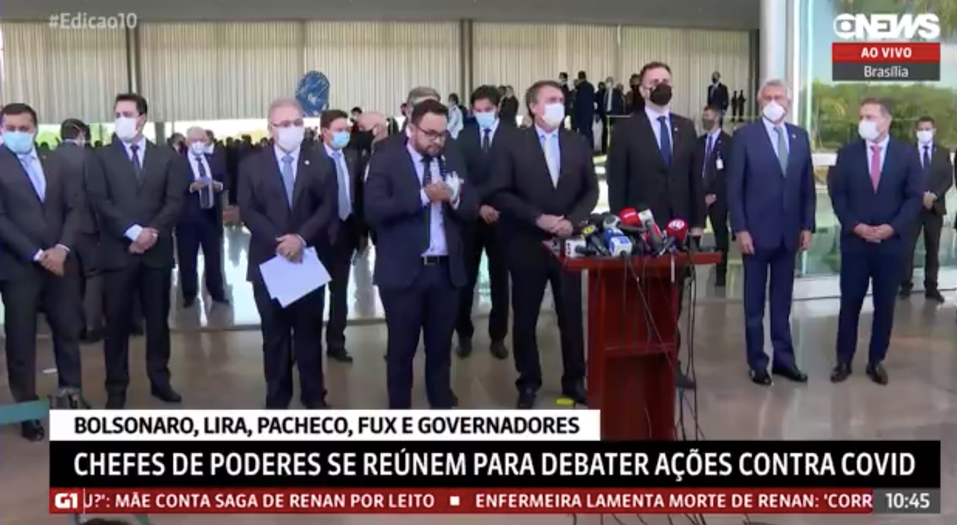 Wilson Lima participa de encontro no Planalto para novas medidas contra a Covid-19