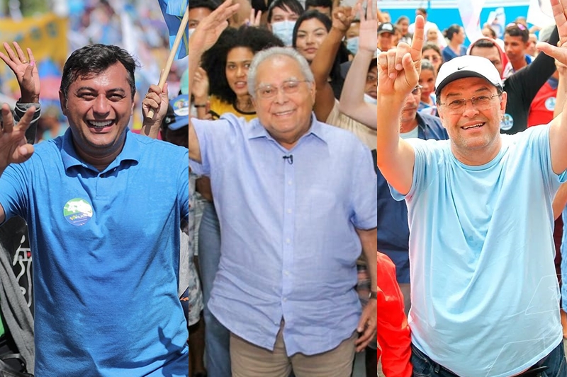 O governador Wilson Lima (União Brasil), que disputa a reeleição, lidera com folga a disputa com 33,4% das intenções de votos.