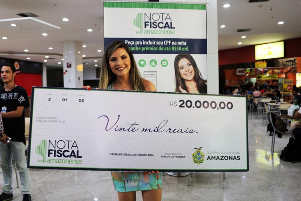 Os cidadãos amazonenses cadastrados na Nota Fiscal Amazonense concorrerão a mais de R$ 100 mil em dinheiro em mais um Sorteio Mensal.