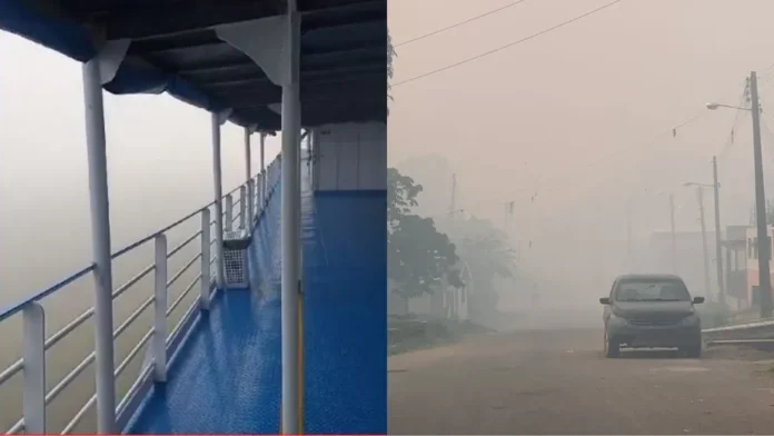 Nos últimos dias, o Amazonas vêm sofrendo com uma densa fumaça e cheiro de queimada pela capital e municípios como Novo Aripuanã e Coari.