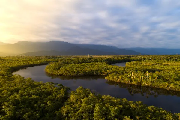 Ele nasce na Cordilheira dos Andes, no Peru, sua foz é na Ilha de Marajó, no Pará, estamos falando do Rio Amazonas.