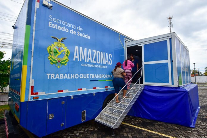Carretas da Saúde realizam mais de 3 mil exames gratuitos de mamografia, ultrassonografia e tomografia em Manaus e Manacapuru.