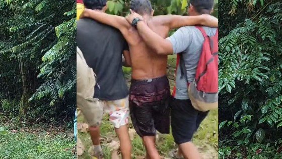 agricultor encontrado Sérgio Dias da Silva, de 55 anos, foi resgatado após três dias perdido na floresta de Presidente Figueiredo, no Amazonas.