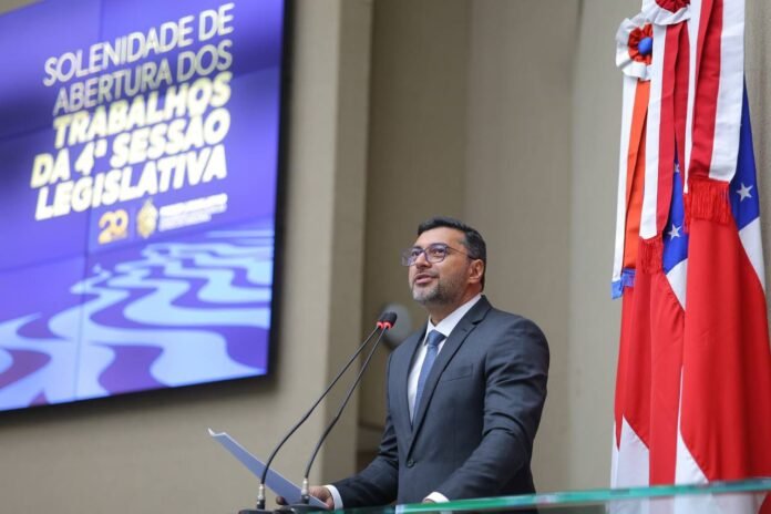 Discurso de Wilson Lima na Aleam faz balanço de dois mandatos, destaca programas sociais e sinaliza despedida do Governo do Amazonas.