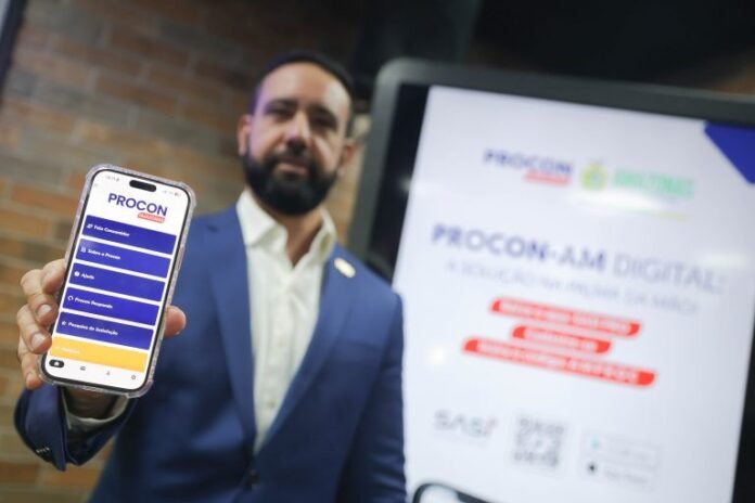 O Procon-AM lança aplicativo digital para agilizar denúncias e fiscalização eletrônica.