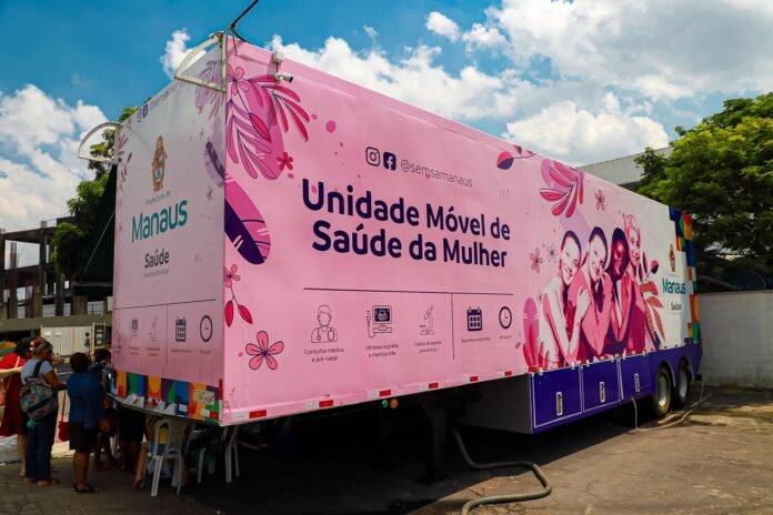 Unidades Móveis de Saúde da Mulher mudam de endereço em Manaus. Confira locais, datas e serviços disponíveis nas cinco zonas da cidade.