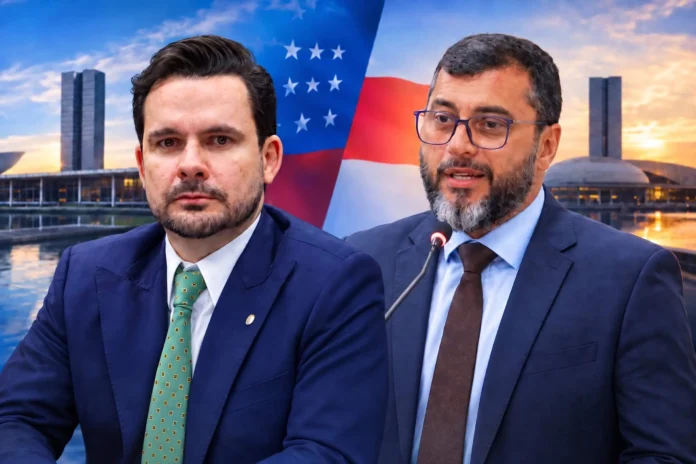 Alberto Neto e Wilson Lima disputam a segunda vaga ao Senado, segundo pesquisa Ipen/G6. Eduardo Braga lidera com 28,5%.