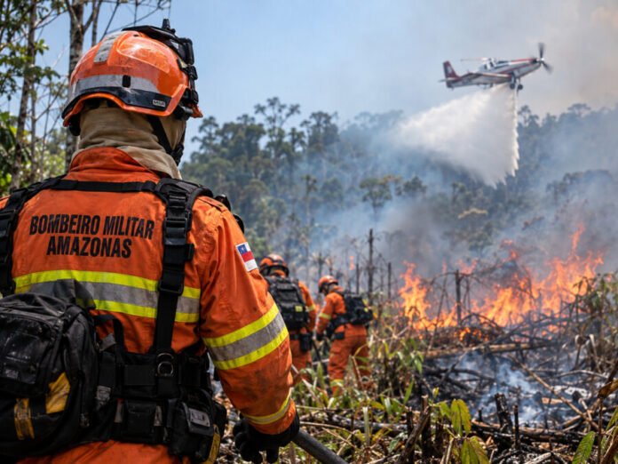 Governo libera R$ 68,6 milhões para combater incêndios e seca no Norte, com recursos destinados ao Amazonas, Pará e Acre.